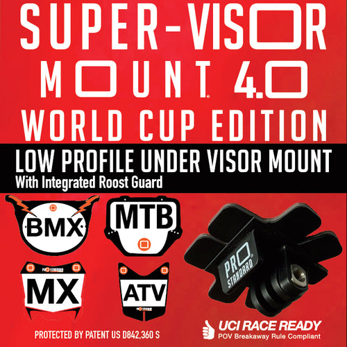Super-Visor 4.0 Low Profile Under Visor Mount for Insta360, GoPro, DJI, all action cameras