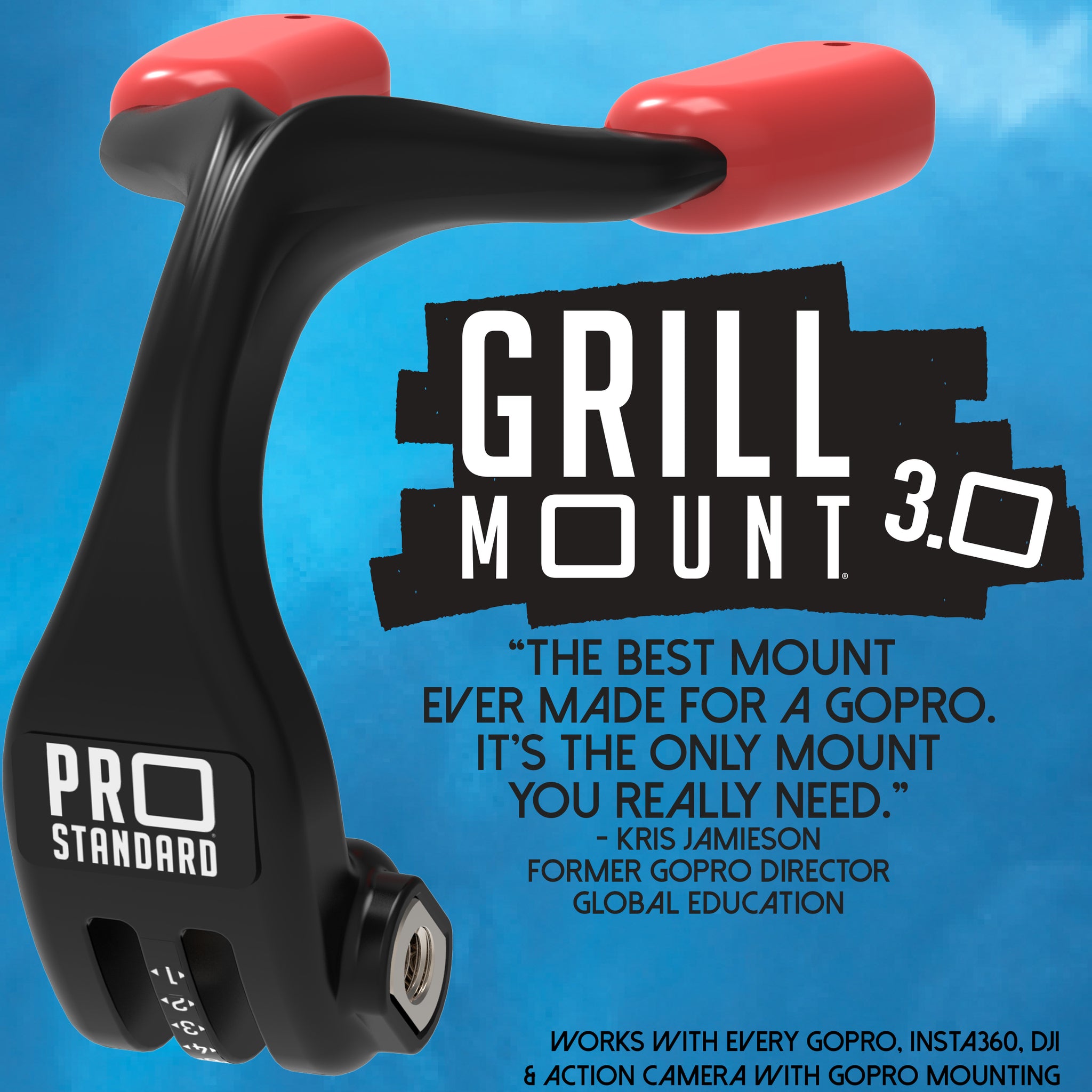 The Grill Mount 3.0 MultiFunction GoPro Mouth Mount Pro Standard