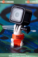 360 Quick Connect GoPro Cleat Connector for GoPro Cameras and 360 Quick Connect Camera Mount with a GoPro Hero 5 Session