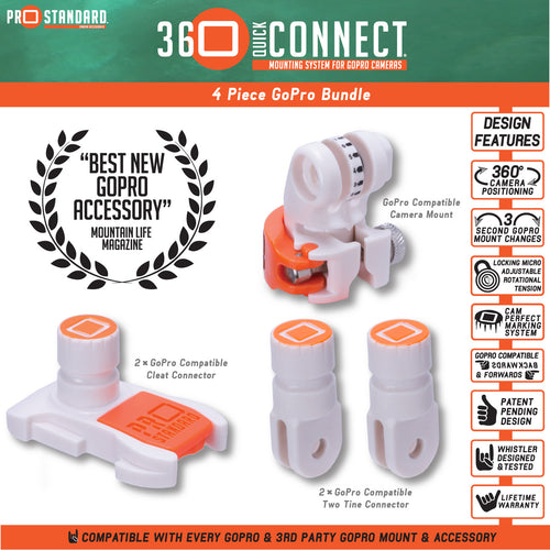 360 Quick Connect 4 Piece Bundle-GoPro Compatible
